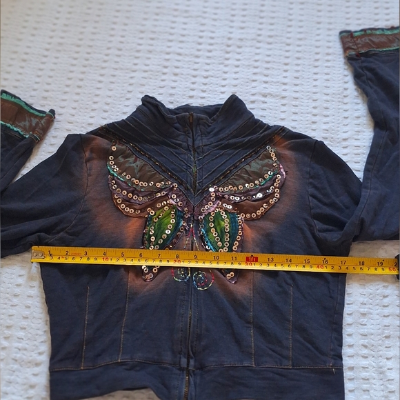 Bedazzled Hippy Crop Jacket Amazing work throughout Jacket - Picture 7 of 8